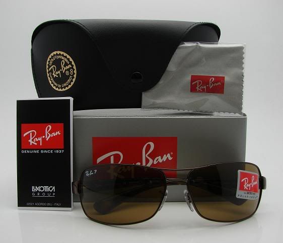   RAY BAN Polarized Brown Sunglasses 3379   014/57 *NEW*  