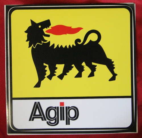 Genuine Original Ferrari AGIP Sticker   128mmx128mm    