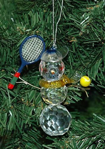 Tennis Player Christmas Ornament  
