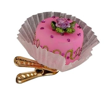 Radko PETIT FOUR PINK ROSE Cake candy Dessert ornament  
