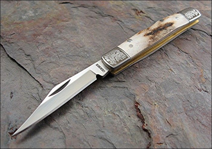 Gerber Genuine Stag Stockman CLS 1 Lockback Blade Pocket Knife 1033 
