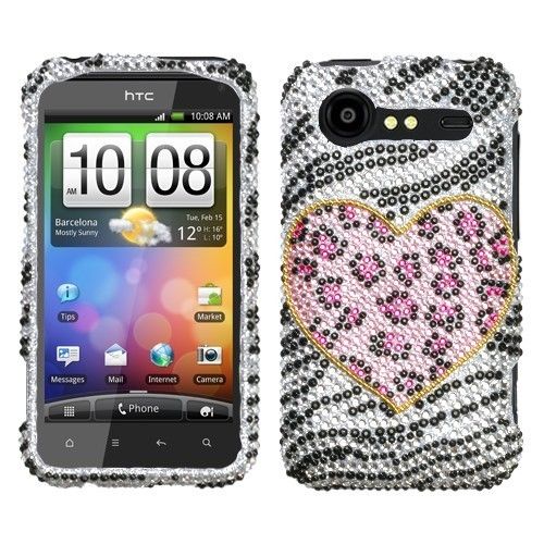 Playful Leopard Bling Case Cover HTC Droid Incredible 2  