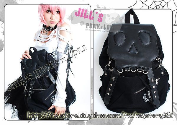 gothic Punk visual Rock coffin shape handbag / backpack  