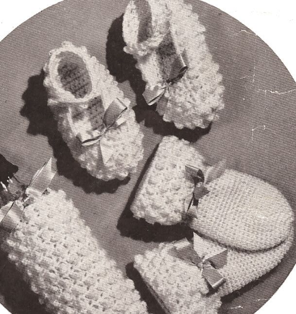 Vintage Baby Mary Janes Booties Shoes crochet pattern  