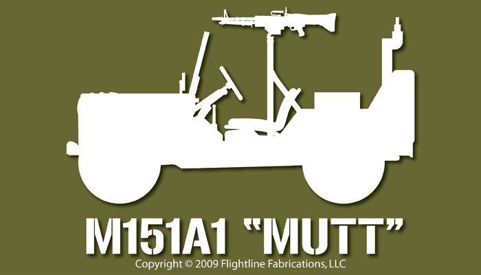 M151 Mutt Vietnam Era Jeep M60 MG Vinyl Decal Sticker  