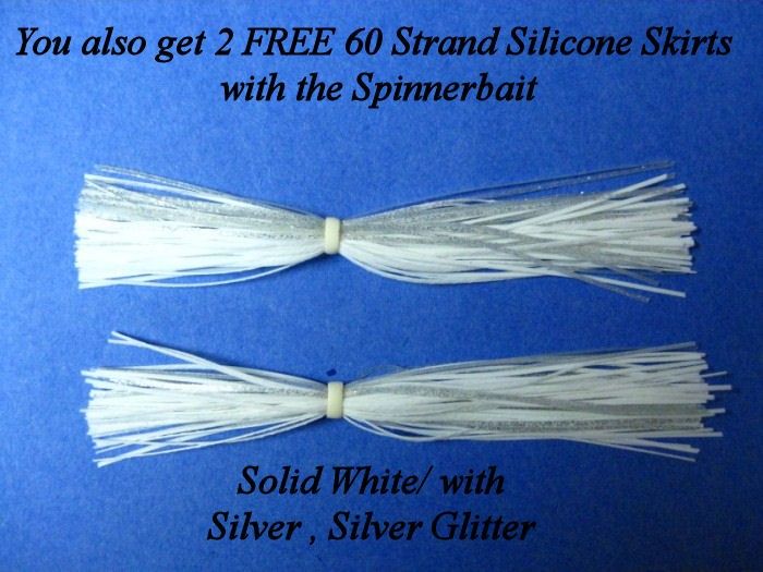oz Spinner bait Wh/Silve bass lure Pike musky fishing  