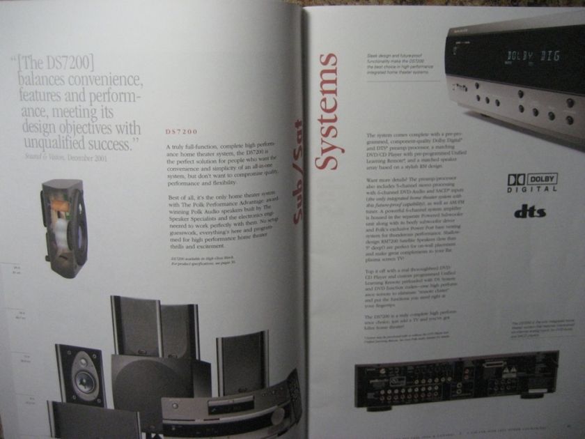 Polk Audio Speaker Catalog 2002  