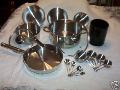 18 pc. Stainless Steel Kitchen Set. (Cookware Set) *NEW  