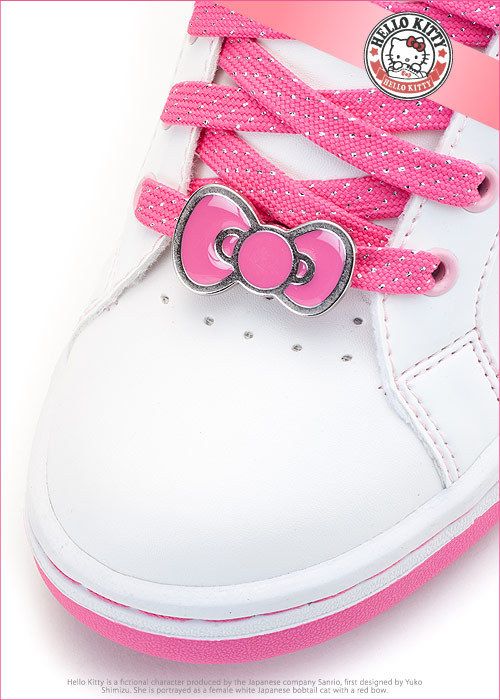 Sanrio Hello Kitty Ladys Comfy Casual Sneakers Shoes White Pink 