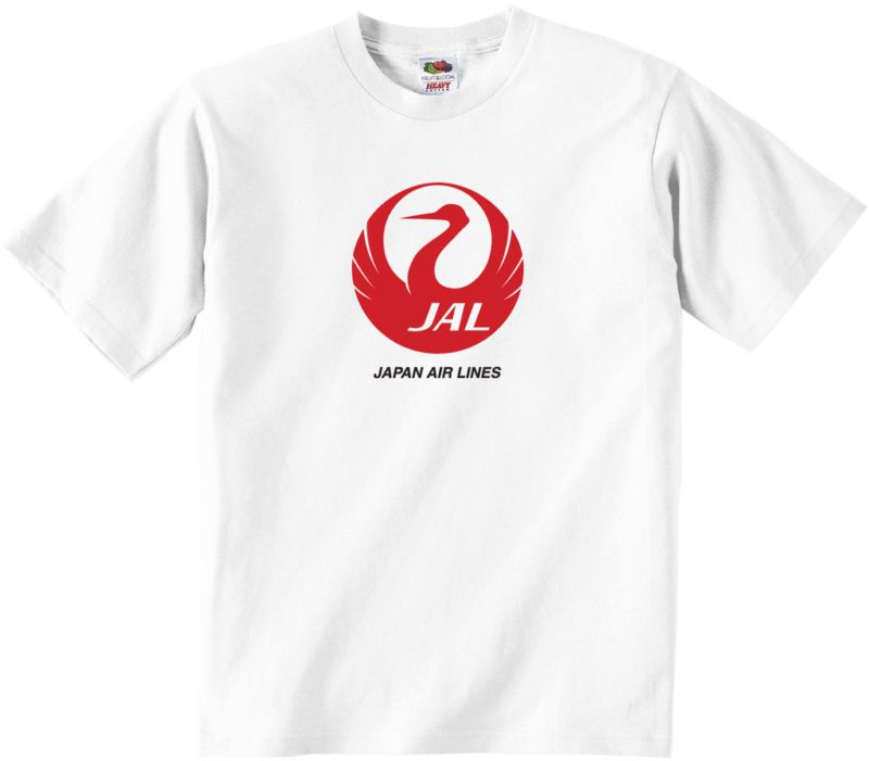 JAL Japan Air Lines Retro Logo Japanese Airline T Shirt  