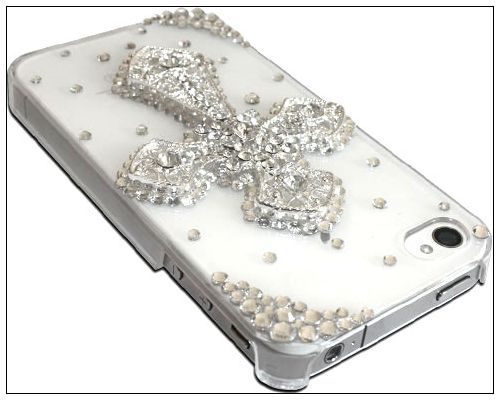 Luxury Bling Rhinestone Cross 3D Crystal Hard Back Case for iPhone 4S 