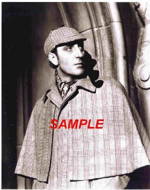 SHERLOCK HOLMES BASIL RATHBONE COAT HAT PIPE PHOTO  